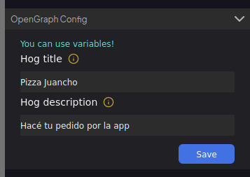 Configuración de metadata